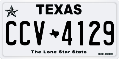 TX license plate CCV4129