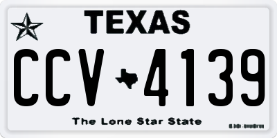 TX license plate CCV4139