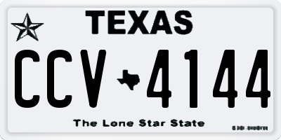 TX license plate CCV4144