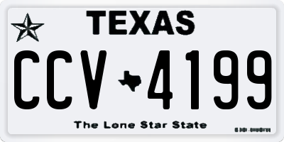 TX license plate CCV4199