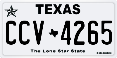 TX license plate CCV4265