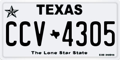 TX license plate CCV4305