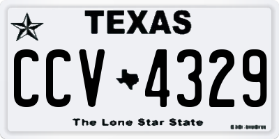 TX license plate CCV4329