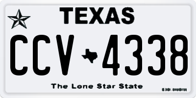 TX license plate CCV4338