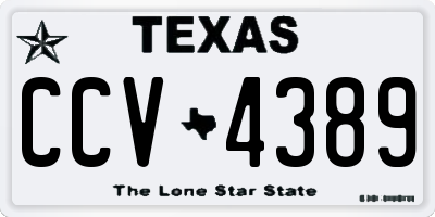 TX license plate CCV4389