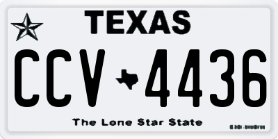 TX license plate CCV4436