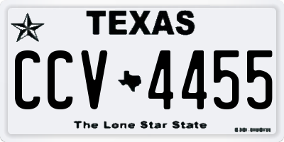 TX license plate CCV4455