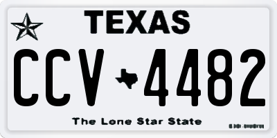 TX license plate CCV4482
