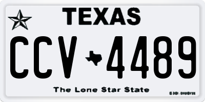 TX license plate CCV4489