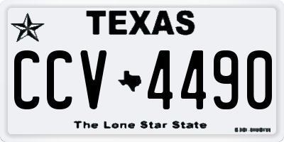 TX license plate CCV4490