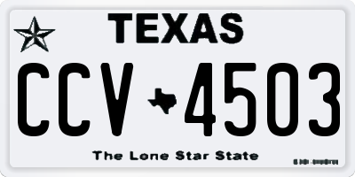 TX license plate CCV4503