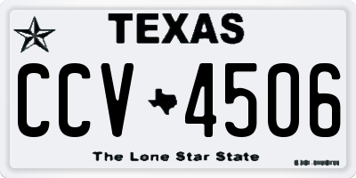 TX license plate CCV4506