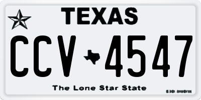TX license plate CCV4547