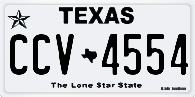TX license plate CCV4554