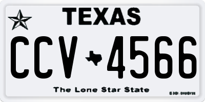TX license plate CCV4566
