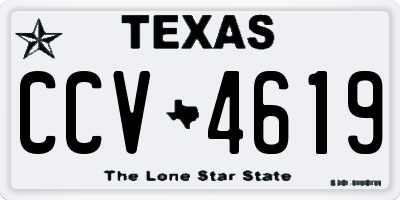 TX license plate CCV4619