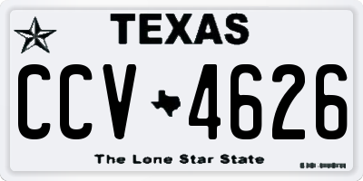 TX license plate CCV4626