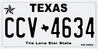 TX license plate CCV4634