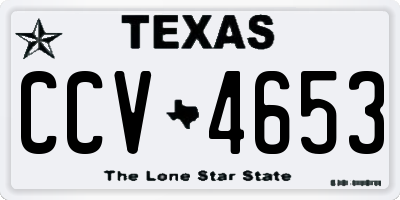 TX license plate CCV4653