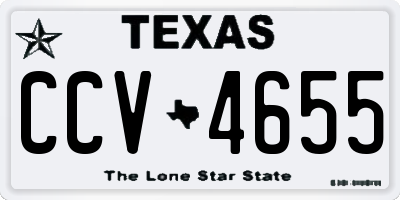 TX license plate CCV4655