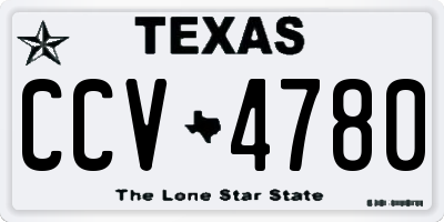 TX license plate CCV4780