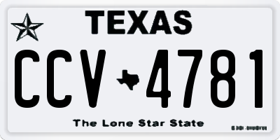 TX license plate CCV4781