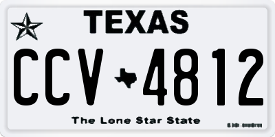 TX license plate CCV4812