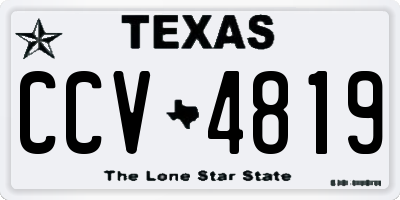 TX license plate CCV4819