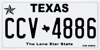 TX license plate CCV4886