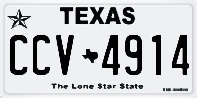 TX license plate CCV4914