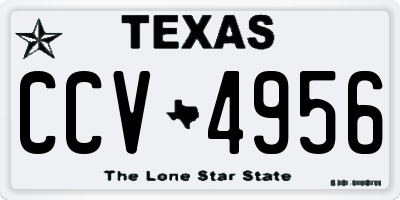 TX license plate CCV4956