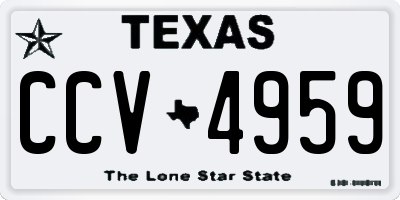 TX license plate CCV4959