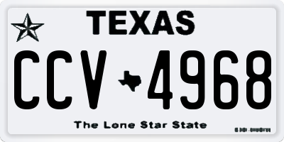 TX license plate CCV4968
