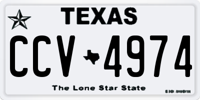 TX license plate CCV4974