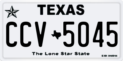 TX license plate CCV5045