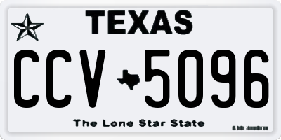 TX license plate CCV5096