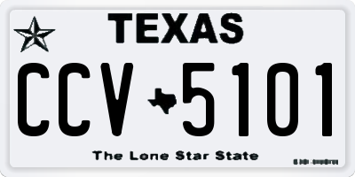 TX license plate CCV5101