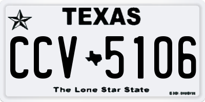 TX license plate CCV5106