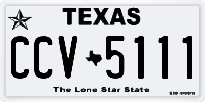 TX license plate CCV5111