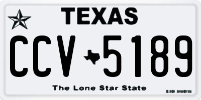 TX license plate CCV5189