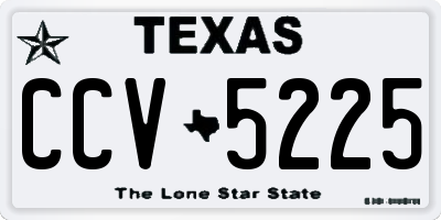 TX license plate CCV5225