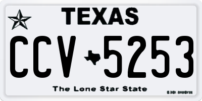 TX license plate CCV5253