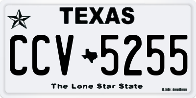 TX license plate CCV5255