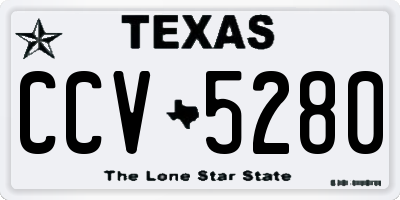 TX license plate CCV5280