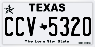 TX license plate CCV5320