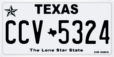TX license plate CCV5324