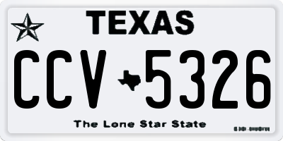 TX license plate CCV5326