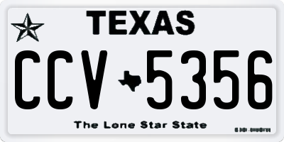 TX license plate CCV5356