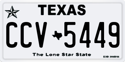 TX license plate CCV5449