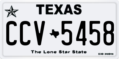 TX license plate CCV5458